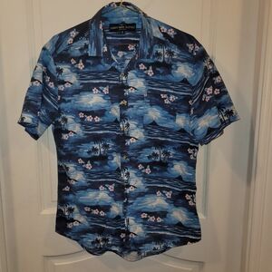Sunday Work Clothes Hawaiian shirt, blue, size M